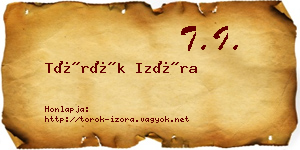 Török Izóra névjegykártya